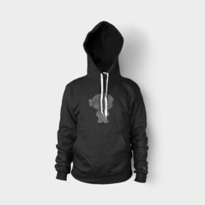 Black hoodie with ninja on the front