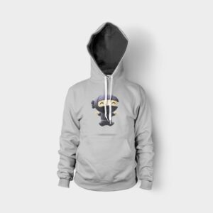 Gray hoodie with ninja on the front