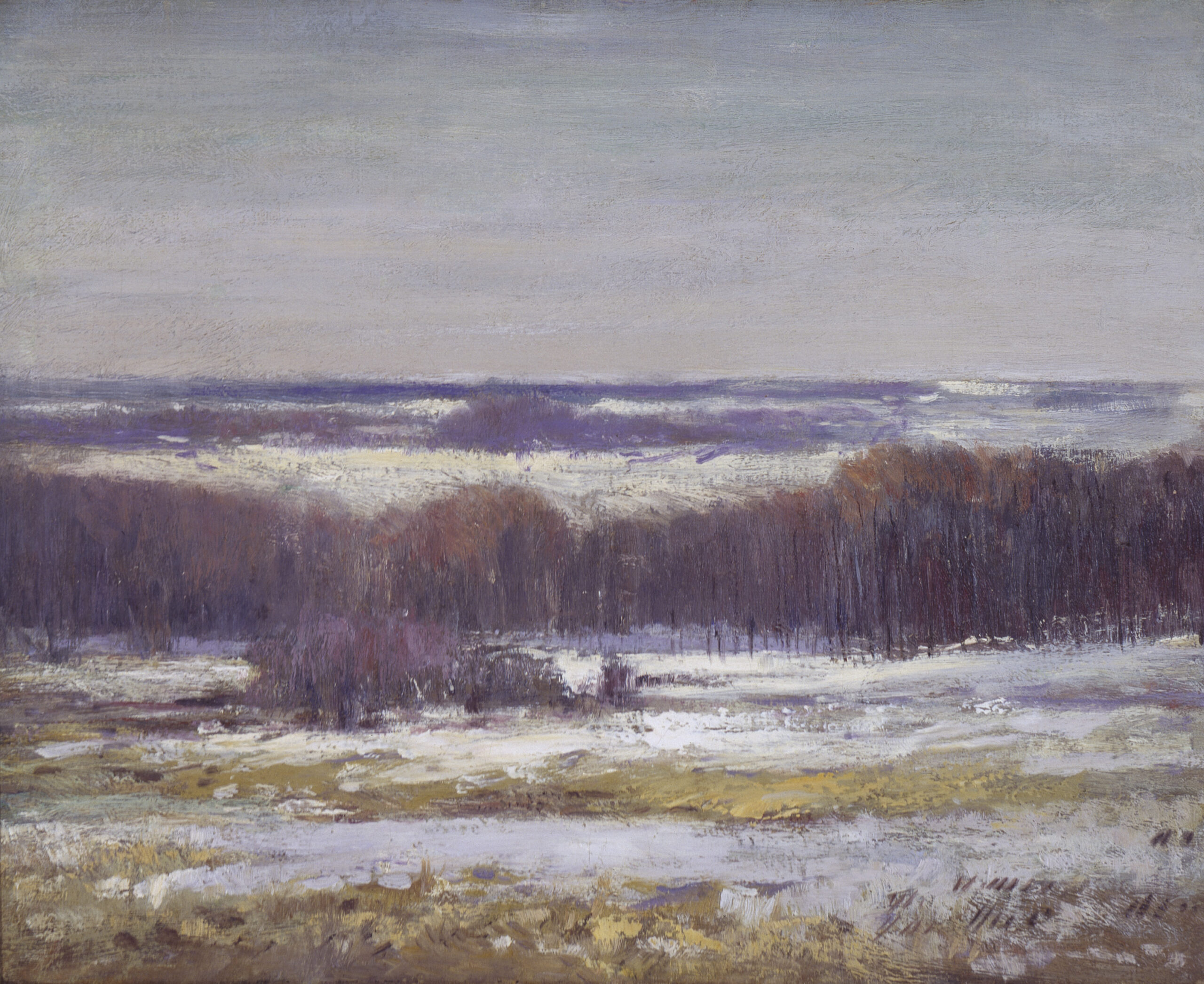 Oil painting of a Winter Landscape by Ellen Axson Wilson