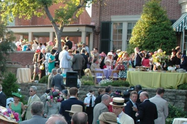 People in Wilson House Garden